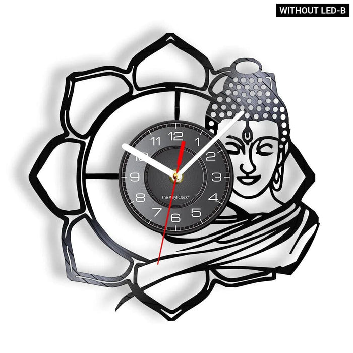 Zen Buddha Vinyl Record Wall Clock