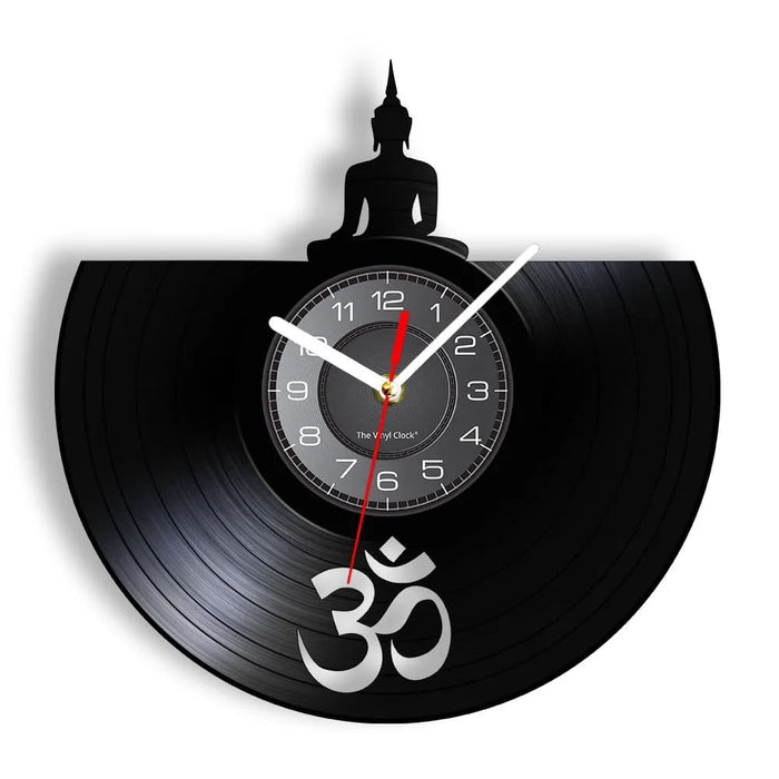 Zen Buddha Vinyl Record Wall Clock