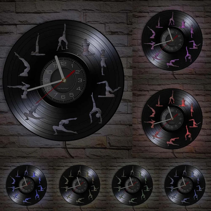 Zen Gymnastics Vinyl Record Wall Clock