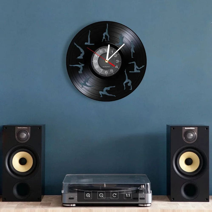 Zen Gymnastics Vinyl Record Wall Clock