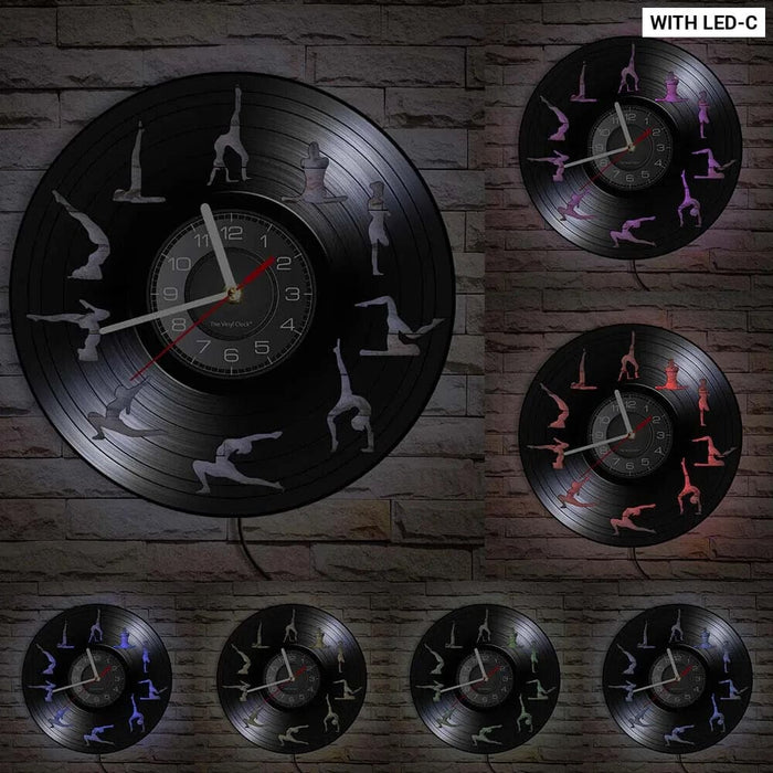 Zen Gymnastics Vinyl Record Wall Clock