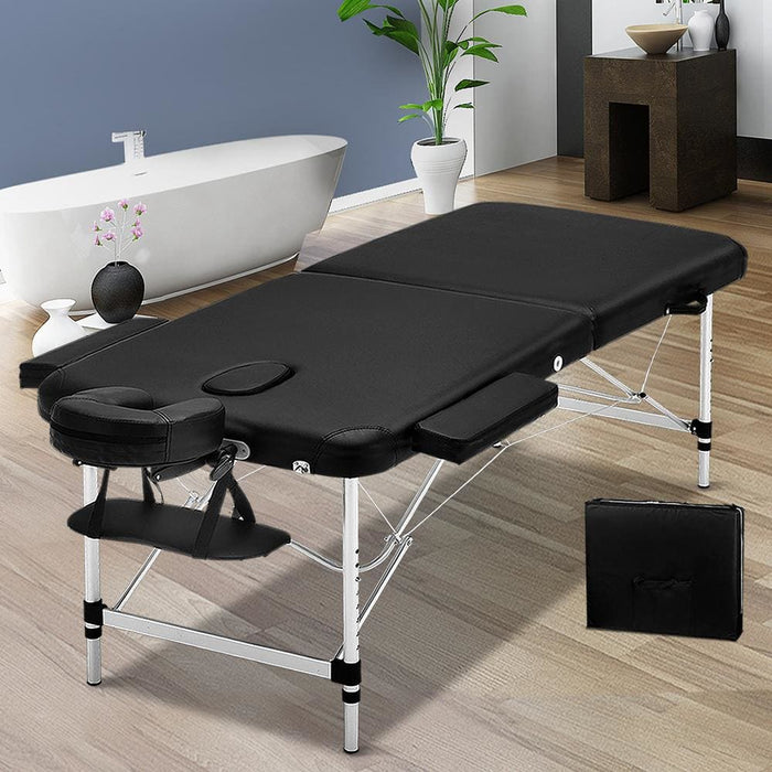 Zenses 2 Fold Portable Aluminium Massage Table Bed Beauty