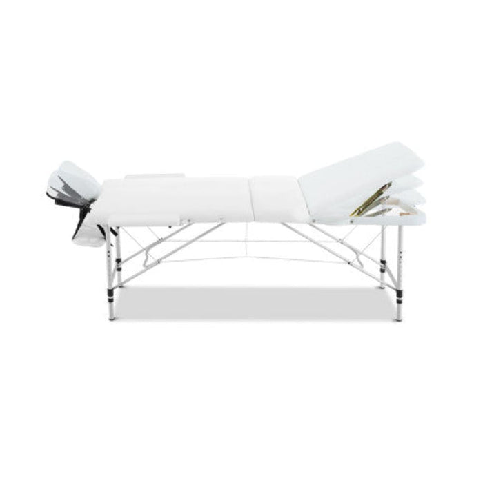 Zenses 3 Fold Portable Aluminium Massage Table - White