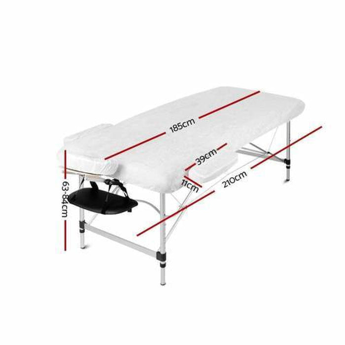 Zenses 70cm Wide Portable Aluminium Massage Table 3 Fold