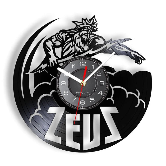 Zeus Wall Clock Ancient Greek Mythology Vinyl Record