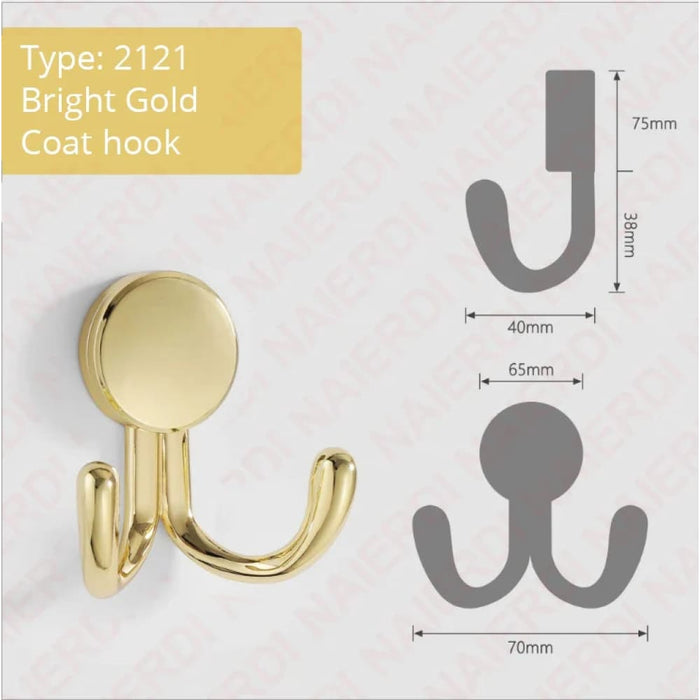 Zinc Alloy Deer Wall Hook For Clothes Hats Coats Keys