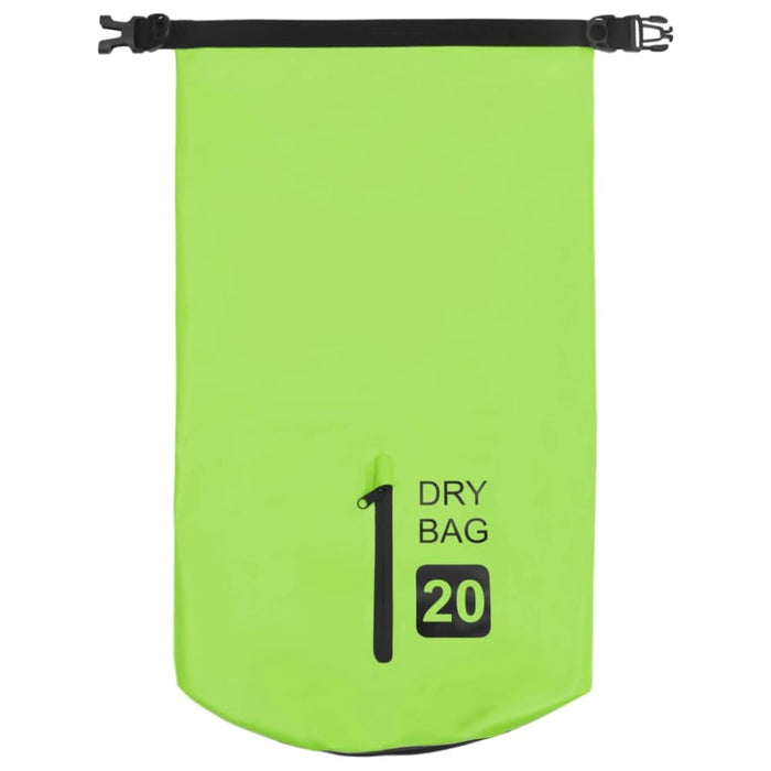 Dry Bag With Zipper Green 20 l Pvc