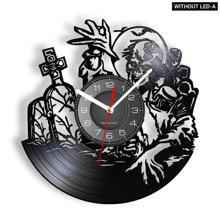 Zombie Vinyl Record Wall Clock