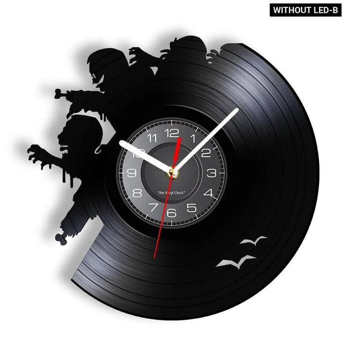 Zombie Vinyl Record Wall Clock