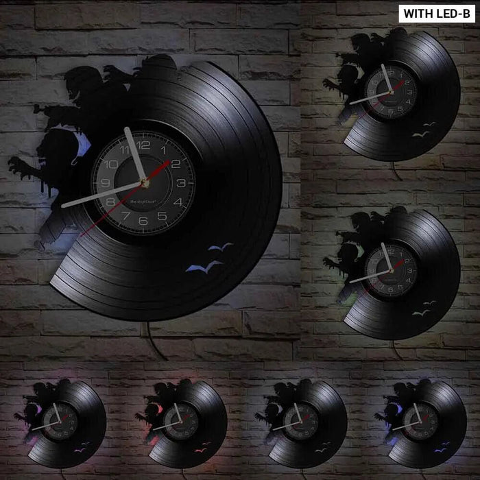 Zombie Vinyl Record Wall Clock