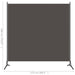 1 Panel Room Divider Anthracite Gl18