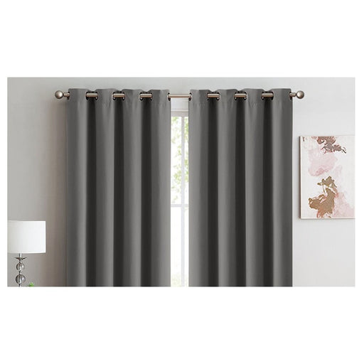 2x 100% Blockout Curtains Panels 3 Layers Eyelet Charcoal