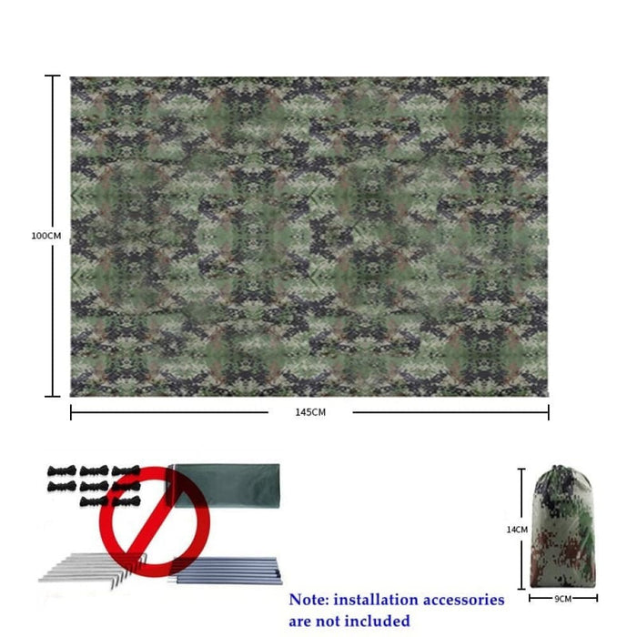 100x145cm Outdoor Waterproof Ultralight Camouflage Tarp