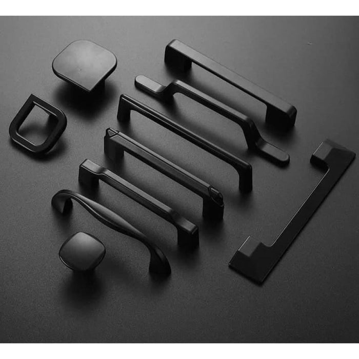 10pcs American Style Solidblack Cabinet Handles Aluminum