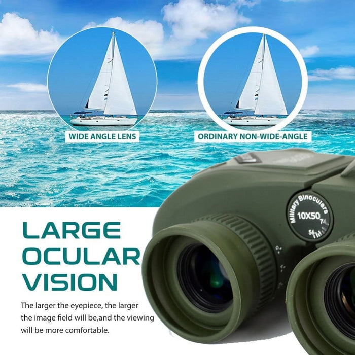 10x50 Optics Military Binocular Telescope With Spotting