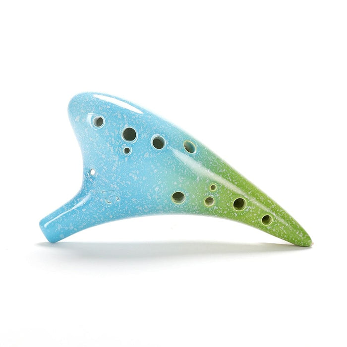 12 Holes Ceramic Ocarina Alto c Starry Style Musical