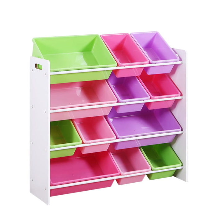 Goslash Picks 12bins Kids Toy Box Bookshelf Organiser