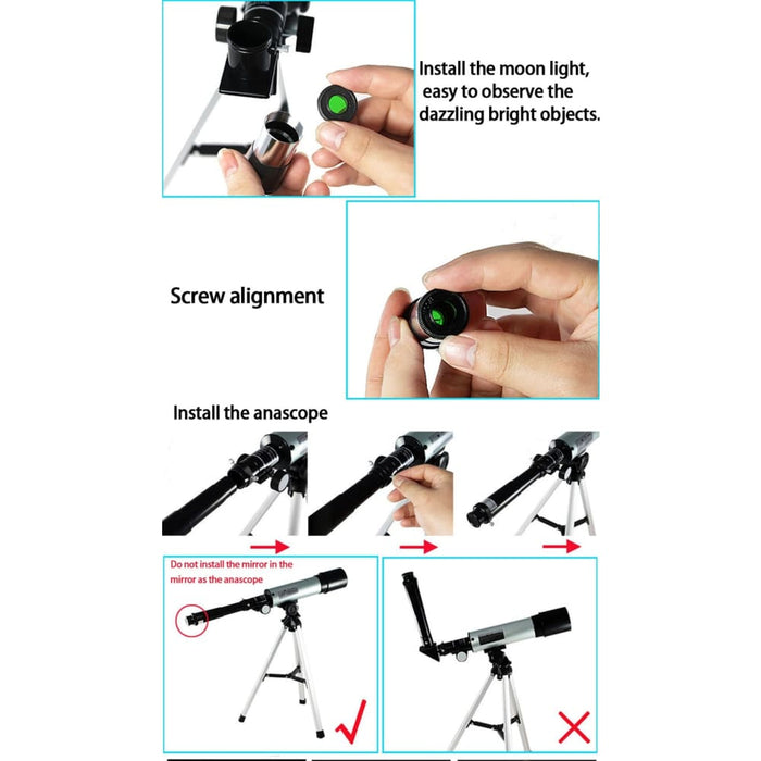 150x Refractive Zoom Astronomical Telescope