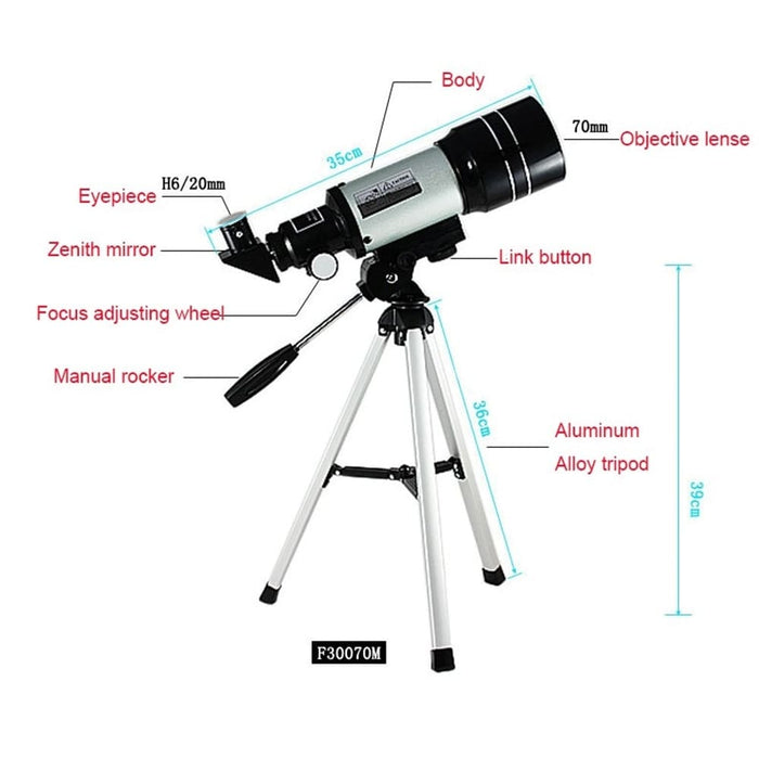 150x Refractive Zoom Astronomical Telescope