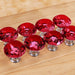 Goslash Picks 16 Pcs Red Crystal Knobs Diamond 30mm