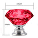 Goslash Picks 16 Pcs Red Crystal Knobs Diamond 40mm