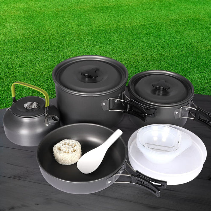 16pcs Camping Cookware Set Outdoor Hiking Cooking Pot Pan