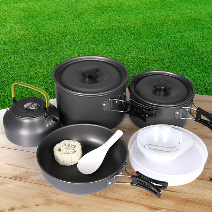 16pcs Camping Cookware Set Outdoor Hiking Cooking Pot Pan