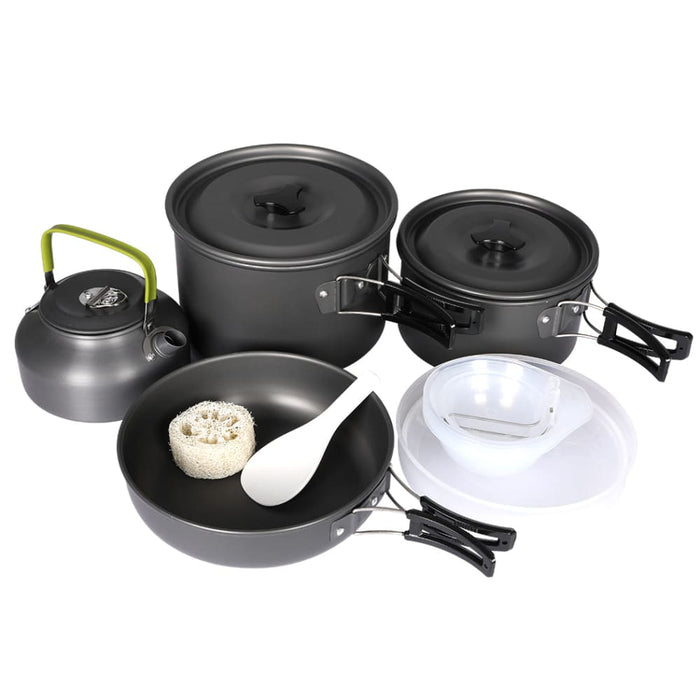 16pcs Camping Cookware Set Outdoor Hiking Cooking Pot Pan