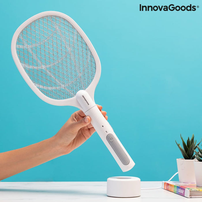 2-in-1 Rechargeable Insect Killing Racket With Uv Light Kl