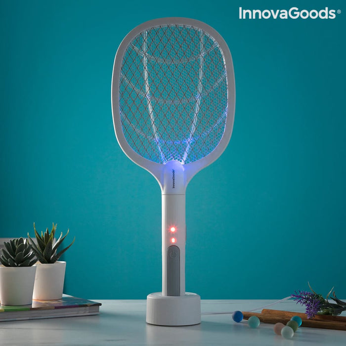 2-in-1 Rechargeable Insect Killing Racket With Uv Light Kl