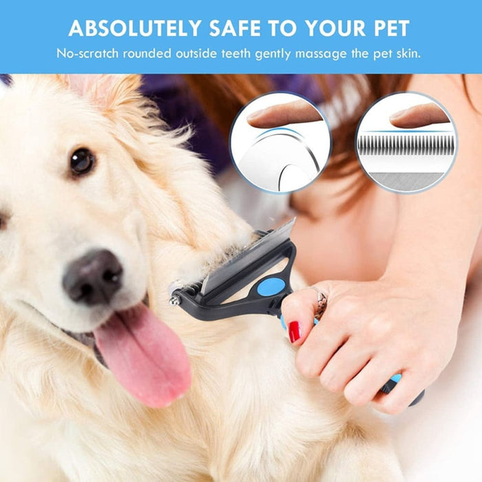 2 In 1 Safe Double-sided Comfortable Handle Dog Grooming