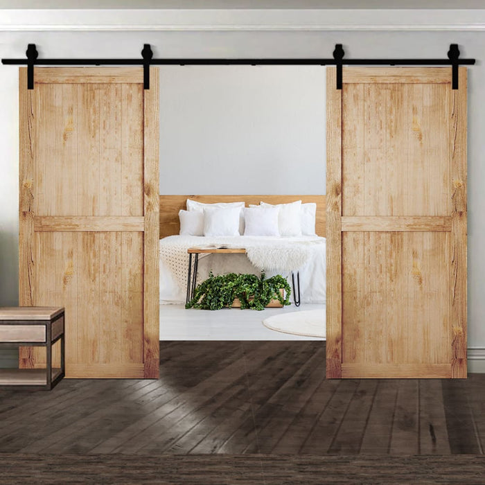 2.44m Antique Classic Style Double Sliding Barn Door