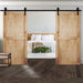 2.44m Antique Classic Style Double Sliding Barn Door