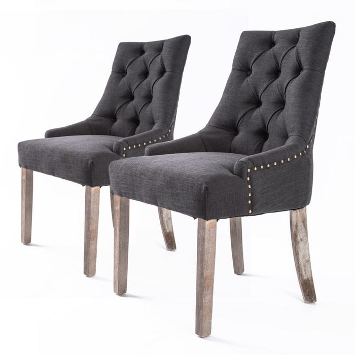 2 Set Black (charcoal) French Provincial Dining Chair Amour