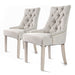 2 Set Cream French Provincial Dining Chair Amour Oak Leg