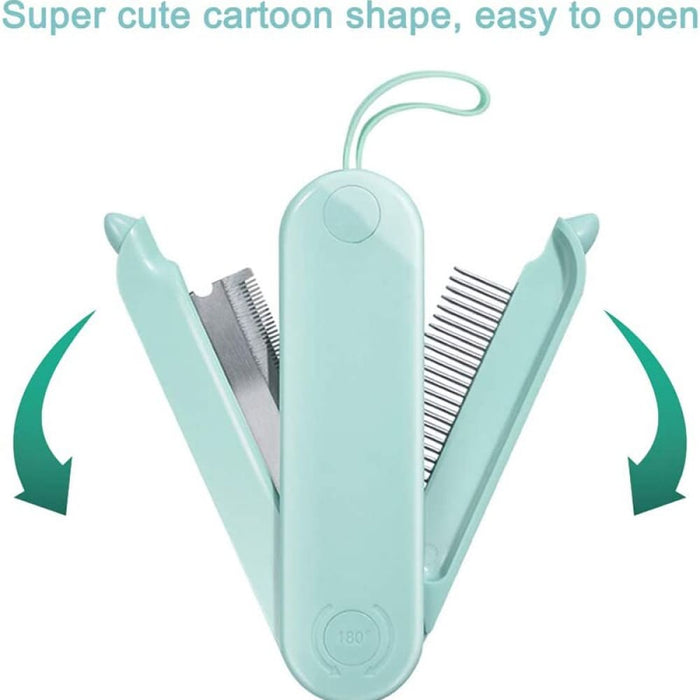 2 In1 Foldable Comfortable Safe Deshedding Pet Grooming