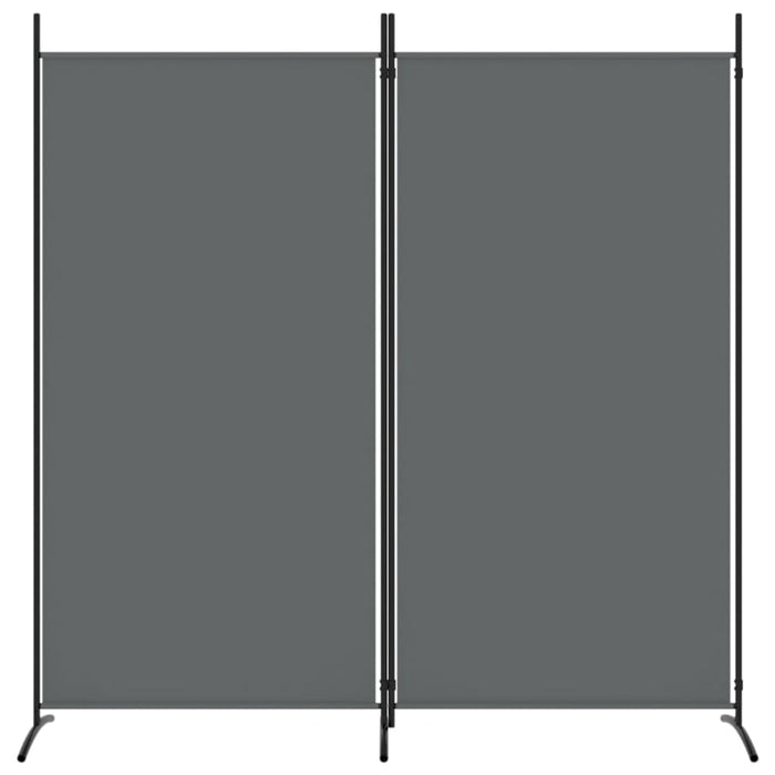 2-panel Room Divider Anthracite 175x180 Cm Fabric Tpbxlb