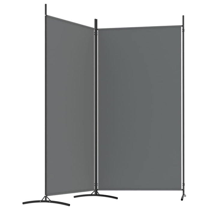 2-panel Room Divider Anthracite 175x180 Cm Fabric Tpbxlb