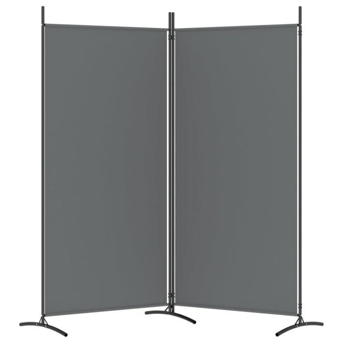 2-panel Room Divider Anthracite 175x180 Cm Fabric Tpbxlb