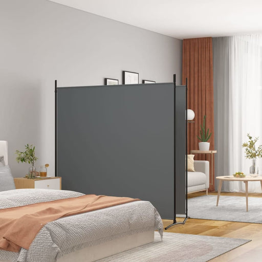 2-panel Room Divider Anthracite 348x180 Cm Fabric Tpbxil