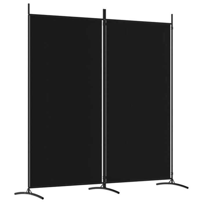 2-panel Room Divider Black 175x180 Cm Fabric Tpbxlo