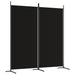 2-panel Room Divider Black 175x180 Cm Fabric Tpbxlo
