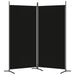 2-panel Room Divider Black 175x180 Cm Fabric Tpbxlo