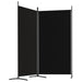 2-panel Room Divider Black 175x180 Cm Fabric Tpbxlo