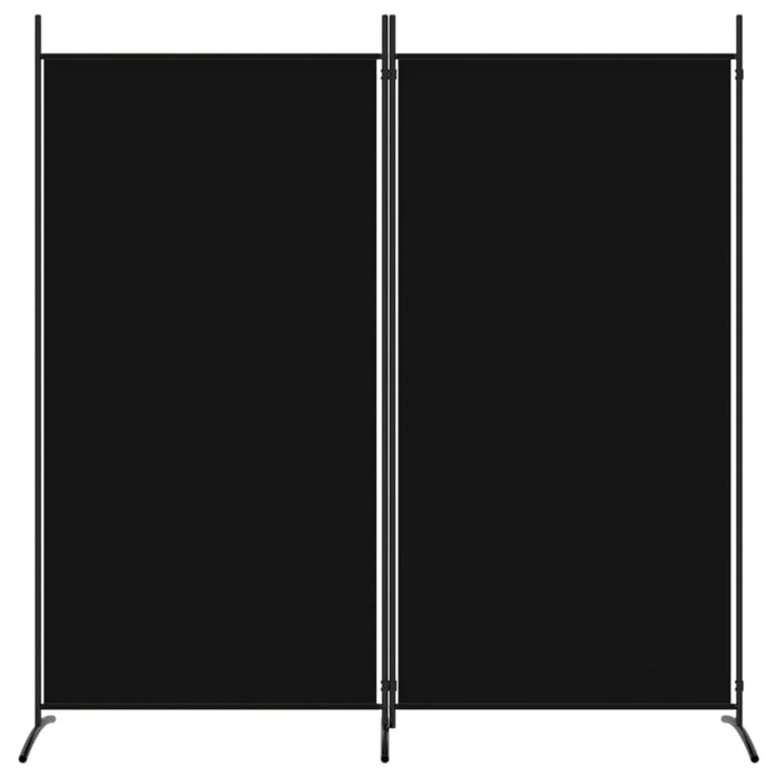 2-panel Room Divider Black 175x180 Cm Fabric Tpbxlo