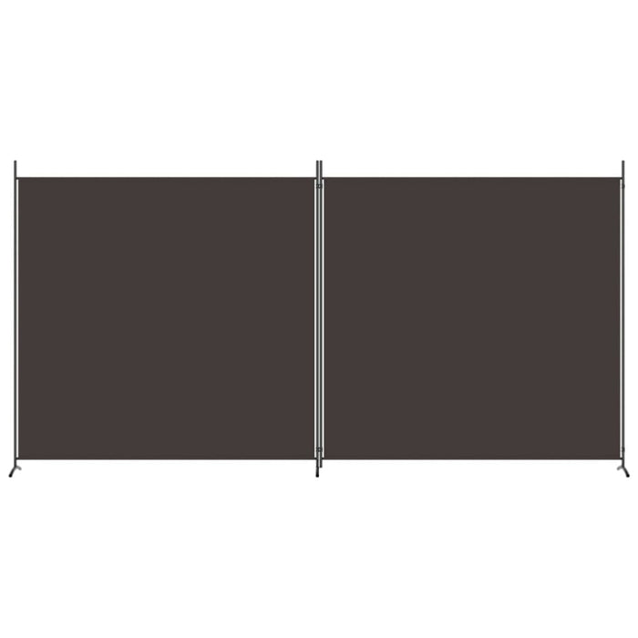 2-panel Room Divider Brown 348x180 Cm Fabric Tpbxip