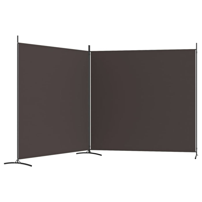 2-panel Room Divider Brown 348x180 Cm Fabric Tpbxip