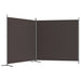 2-panel Room Divider Brown 348x180 Cm Fabric Tpbxip