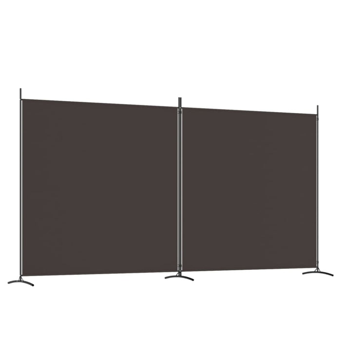 2-panel Room Divider Brown 348x180 Cm Fabric Tpbxip