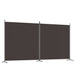 2-panel Room Divider Brown 348x180 Cm Fabric Tpbxip